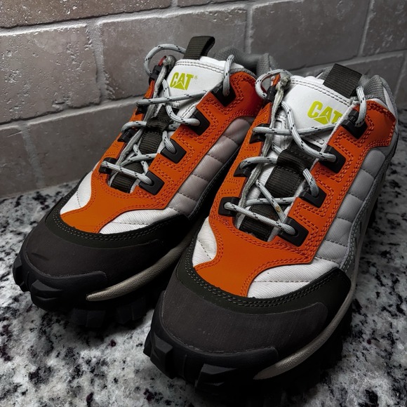 Caterpillar Other - Caterpillar Intruder Men's Sneaker Orange Gray Rugged Trail Hiking Chore 10.5M